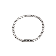 Gucci Logo Plate Chain Bracelet Silver Jewelry premium replica - image 1
