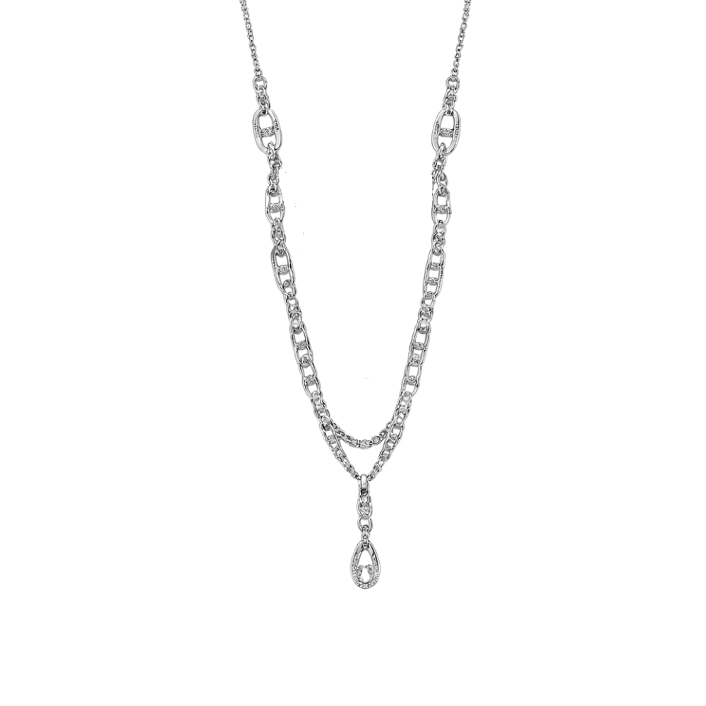 Hermès Chaine D Ancre Farandole Multi Strand Set Silver Crystals Jewelry premium replica - image 1