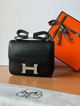 Hermès Constance 18 Matte Alligator Noir Bag premium replica - image 4