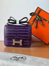 Hermès Constance 18 Purple Alligator Bag premium replica - image 4
