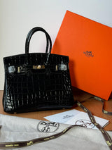 Hermès Birkin 35 Porosus Crocodile Black Bag premium replica - image 4