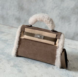 Hermès Mini Kelly Ii 20 Teddy Gris Caillou Bag premium replica - image 3
