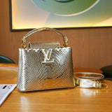 Louis Vuitton Ćapucines Taurillon Silver Cap premium replica - image 4