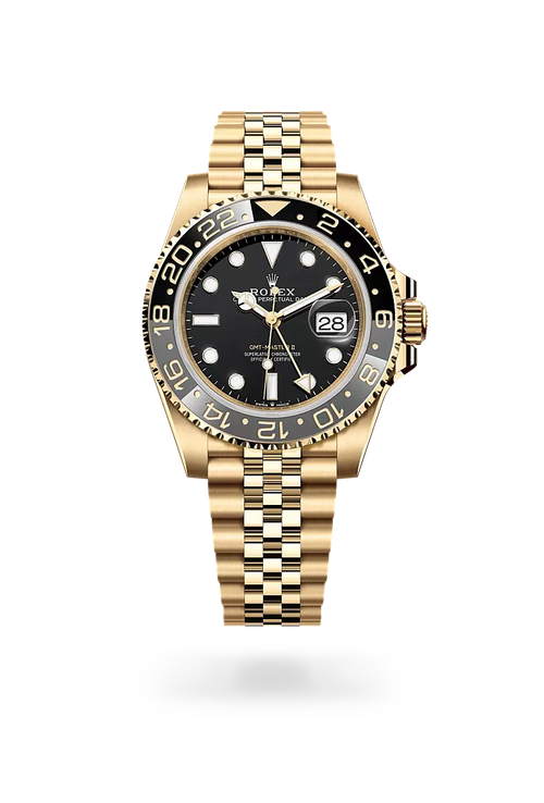 Rolex GMT-Master Ii Yellow Gold Black Dial Watch premium replica - image 2