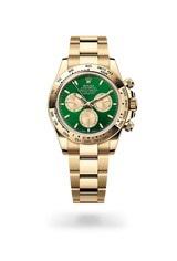 Rolex Yellow Gold Green Dial Watch premium replica - image 2