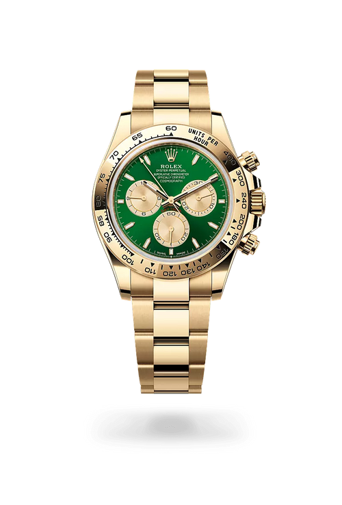 Rolex Yellow Gold Green Dial Watch premium replica - image 2