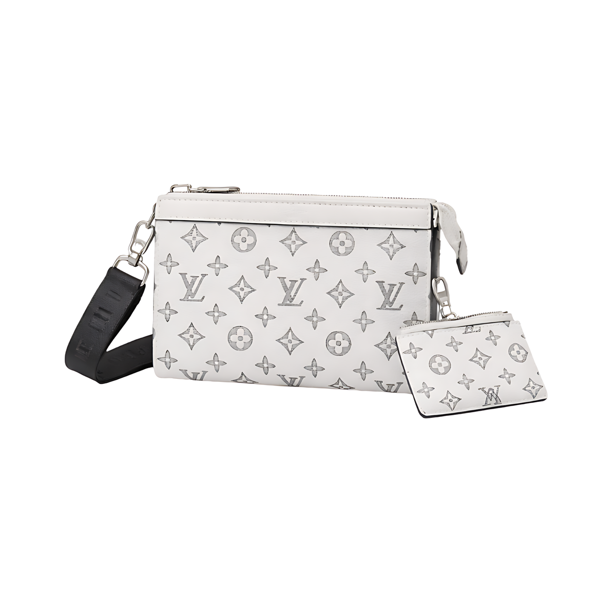 Louis Vuitton Lv Logo White Pouch premium replica - image 1
