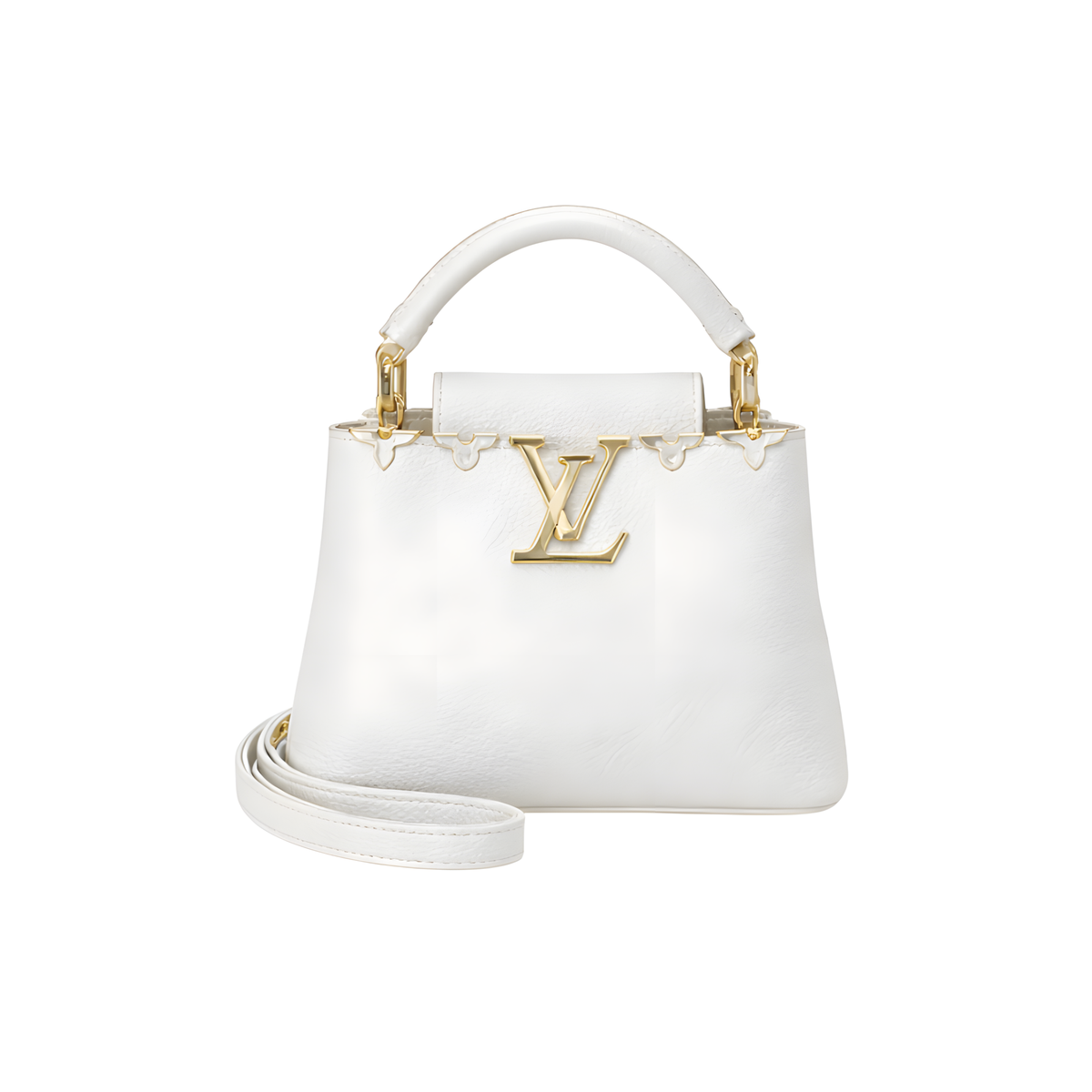 Louis Vuitton Ćapucines Taurillon Flower Cap – White premium replica - image 1