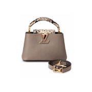 Louis Vuitton Ćapucines Steeple Grey Python Cap premium replica - image 1