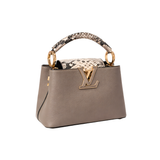 Louis Vuitton Ćapucines Steeple Grey Python Cap premium replica - image 2