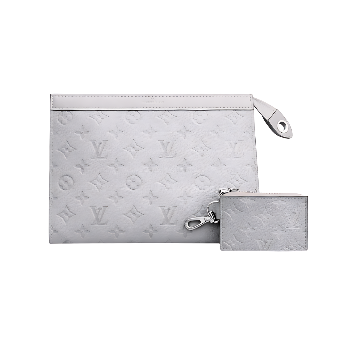 Louis Vuitton Grey Lv Design Pouch premium replica - image 1