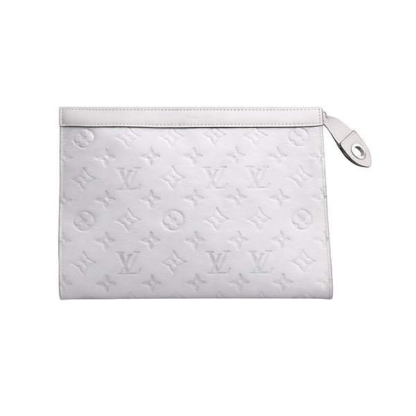 Louis Vuitton White Lv Design Pouch