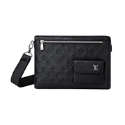 Louis Vuitton Black Wrist Canvas Pouch premium replica - image 1