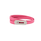 Messika Jewelry Leather Double Wrap Bracelet Pink Diamonds Jewelry premium replica - image 2