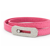 Messika Jewelry Leather Double Wrap Bracelet Pink Diamonds Jewelry premium replica - image 3