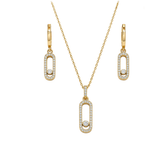 Messika Jewelry Long Pavé Station Necklace Earrings Set Jewelry premium replica - image 1