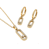Messika Jewelry Long Pavé Station Necklace Earrings Set Jewelry premium replica - image 2