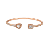 Messika Jewelry Pave Bangle Ring Pink Gold Diamonds Jewelry – Rose Gold premium replica - image 2