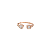 Messika Jewelry Pave Bangle Ring Pink Gold Diamonds Jewelry – Rose Gold premium replica - image 3