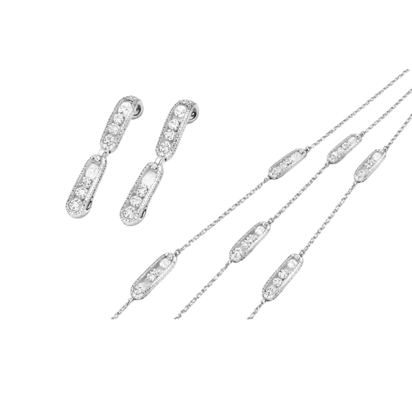 Messika Jewelry Romane Large Set White Gold Diamonds Jewelry