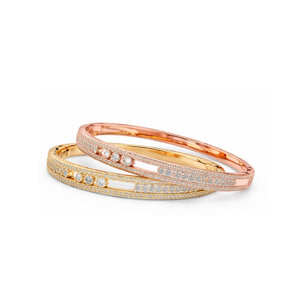 Messika Jewelry Move Uno Small Hoop White Yellow Gold Jewelry
