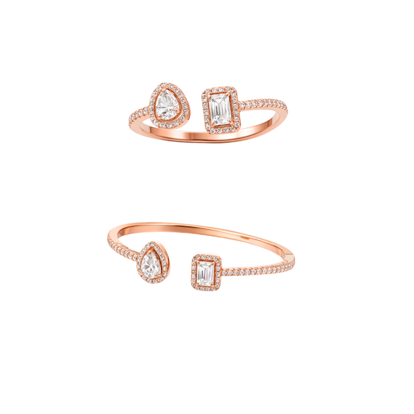 Messika Jewelry Moi Set Rose Gold Diamonds Jewelry
