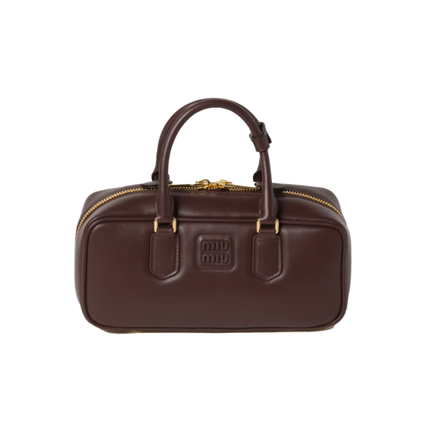 Miu Miu Solitaire Shiny Leather Dark Brown Bag