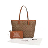 Coach Bag City Tote Signature Canvas Leather Brown Bag premium replica - image 4