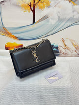 YSL Bag Sunset Medium Black Smooth Leather Bag premium replica - image 4