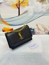 YSL Bag Sunset Medium Black Gold Bag premium replica - image 4