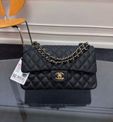 Chanel Classic Flap Black Calfskin Bag premium replica - image 5