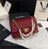 Chanel Classic Flap Burgundy Bag premium replica - image 4