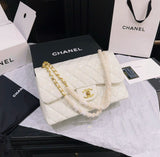 Chanel Classic Flap White Bag premium replica - image 4