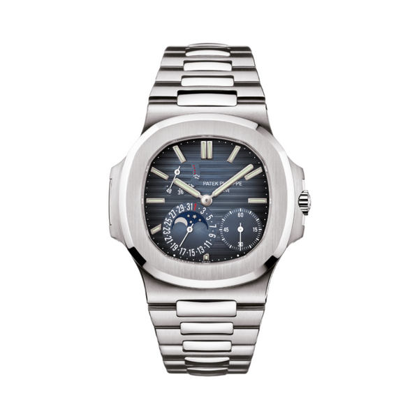 Patek Philippe Nautilus Moon Phase Blue Dial Watch