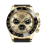 Rolex Gold Champagne Black Dial Watch premium replica - image 3