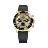 Rolex Gold Champagne Black Dial Watch premium replica - image 1