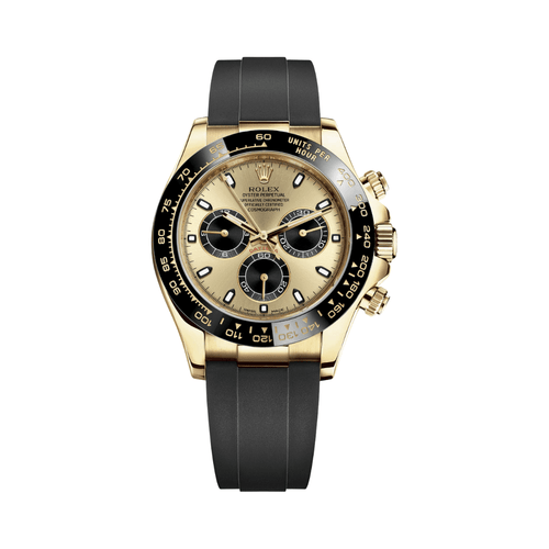 Rolex Gold Champagne Black Dial Watch premium replica - image 1