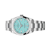 Rolex Oyster Perpetual 36 Torquoise Blue Dial Watch premium replica - image 3