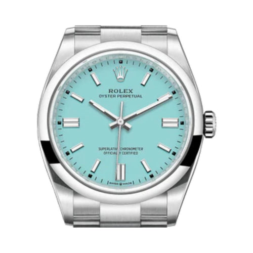 Rolex Oyster Perpetual 36 Torquoise Blue Dial Watch premium replica - image 2