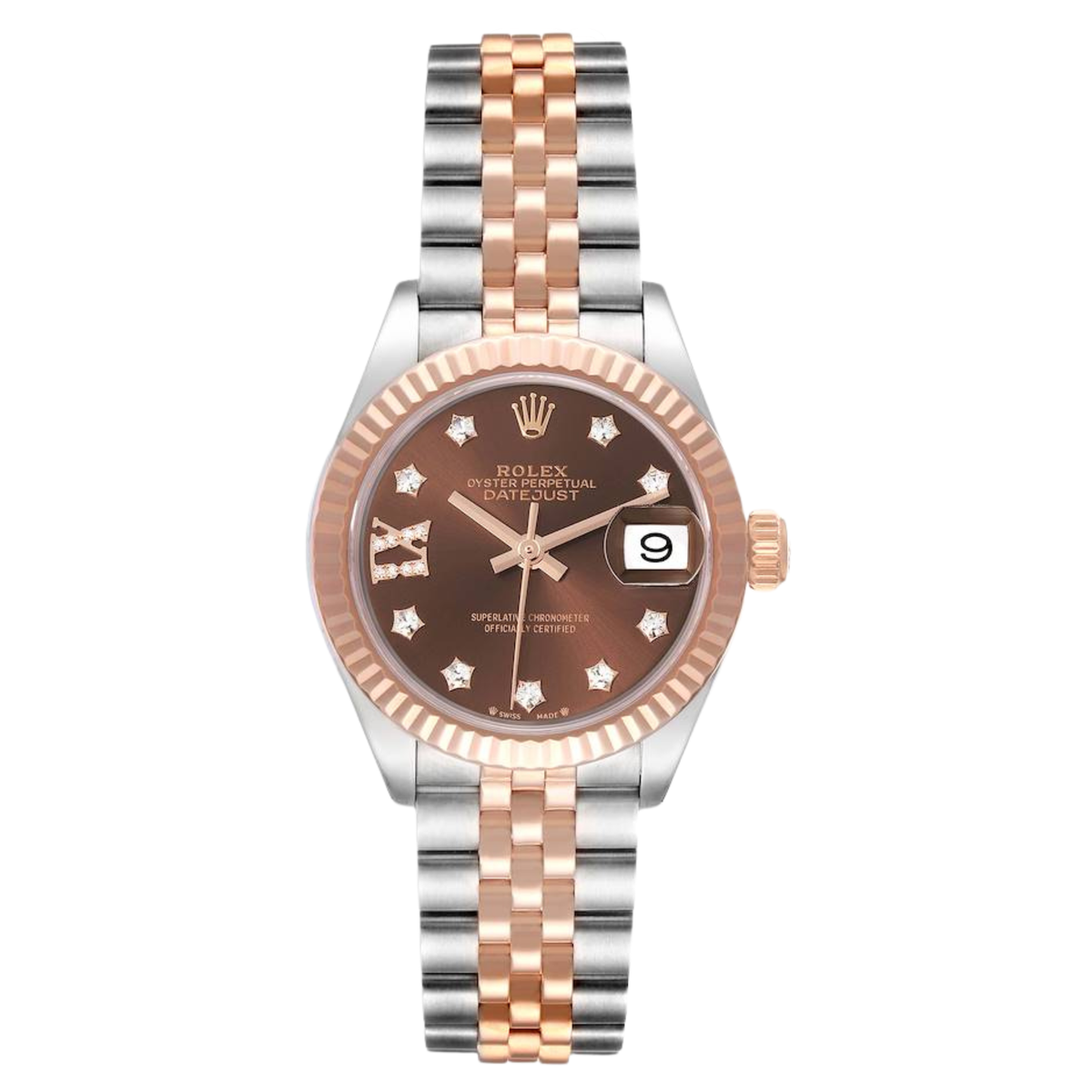 Rolex Datejust 28 Chocolate Diamond Dial Watch premium replica - image 1