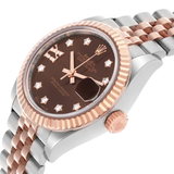 Rolex Datejust 28 Chocolate Diamond Dial Watch premium replica - image 3