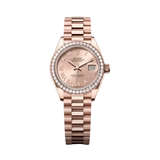 Rolex Datejust 28 Rose Dial Diamond Bezel Watch premium replica - image 1