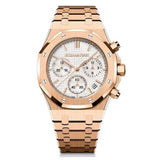 Audemars Piguet Royal Oak Selfwinding Chronograph Pink Gold Silver Dial Watch – Rose Gold premium replica - image 1