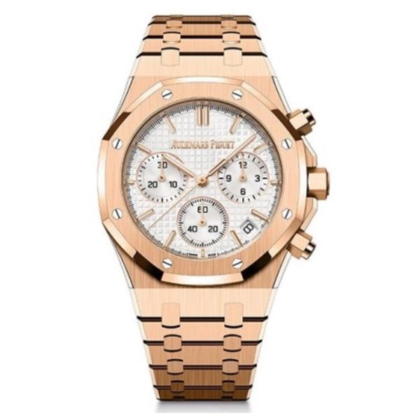 Audemars Piguet Royal Oak Selfwinding Chronograph Pink Gold Silver Dial Watch – Rose Gold