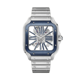 Cartier Santos De Skeleton Blue Watch premium replica - image 1