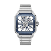 Cartier Santos De Skeleton Blue Watch premium replica - image 1