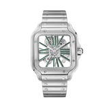 Cartier Santos De Skeleton Green Watch premium replica - image 1