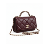Chanel Mini Top Handle Shoulder Leather Wallet premium replica - image 2