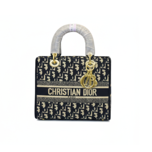 Dior Lady Leather Black Wallet
