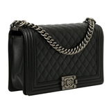 Chanel Boy In Black Caviar Leather Bag premium replica - image 2